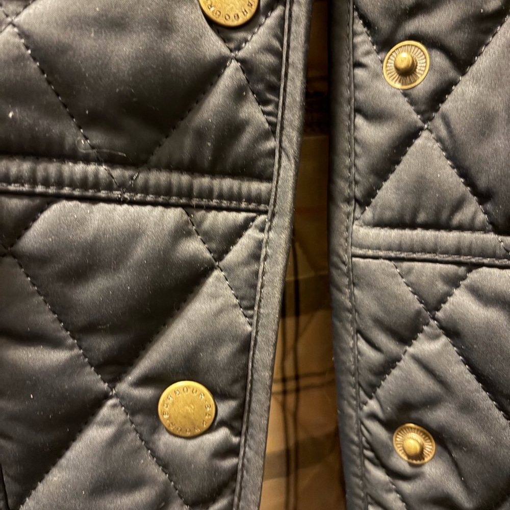 Barbour Black Quilted Jacket 8 Excellent condition - Picture 5 of 6